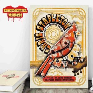 Chris Stapleton Event Poster Featuring The Honchos With Brittney Spencer At Hollywood Casino Amphitheatre St Louis Missouri On July 11th 2025 Wall Decor Poster Canvas