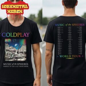Coldplay Nashville Music Of The Spheres Limited Edition Tour 2025 Tee At Nissan Stadium WI On July 22th 2025 Two Sided Classic T-Shirt