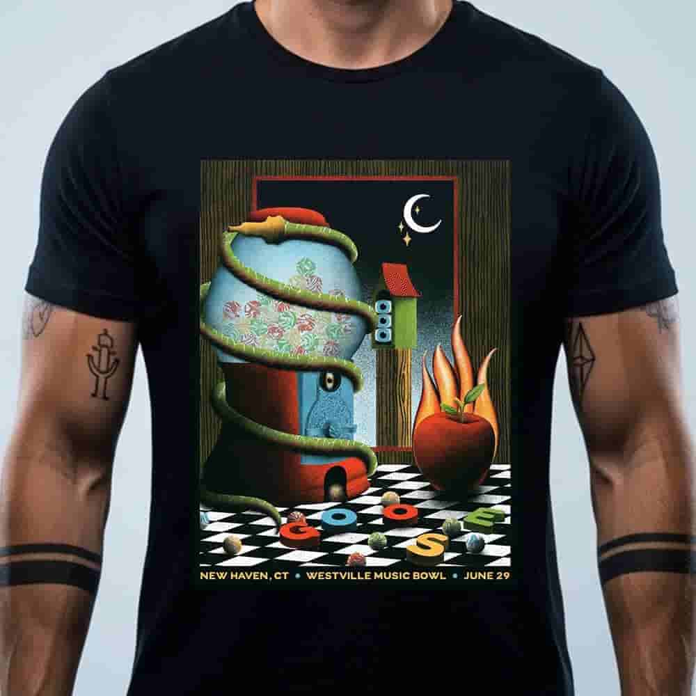 Goose The Band Event Poster At Westville Music Bowl New Haven CT On June 29th 2025 Classic T-Shirt Goose The Band Event Poster At Westville Music Bowl New Haven CT On June 29th 2025 Classic T-Shirt
