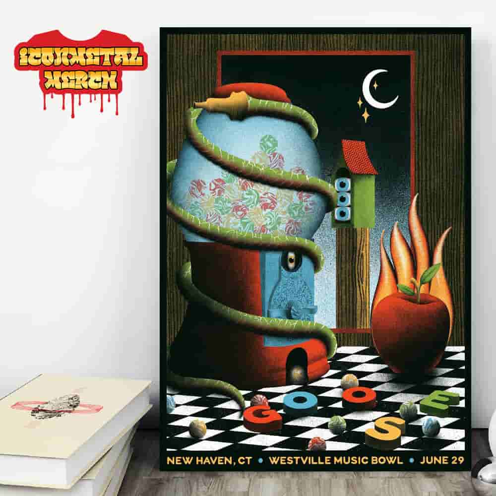 Goose The Band Event Poster At Westville Music Bowl New Haven CT On June 29th 2025 Wall Decor Poster Canvas Goose The Band Event Poster At Westville Music Bowl New Haven CT On June 29th 2025 Wall Decor Poster Canvas