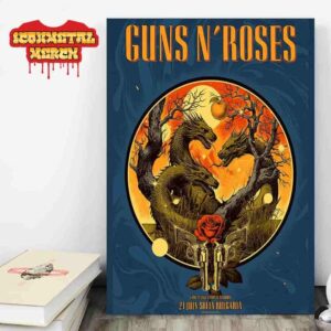 Guns N Roses 2025 Tour Event Poster At Vasil Levski National Stadium Sofia Bulgaria On July 21st 2025 Wall Decor Poster Canvas
