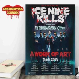Ice Nine Kills A Work Of Art Tour 2025 Poster Don’t You Dare Say Art Is Dead Wall Decor Poster Canvas