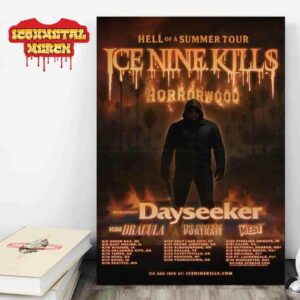 Ice Nine Kills Hell Of A Summer Tour Horrorwood 2025 Poster Dates And City List Wall Decor Poster Canvas