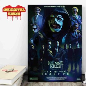 Ice Nine Kills The Great Unknown Autographed Movie Poster Down The Rabbit Hole We Go Wall Decor Poster Canvas