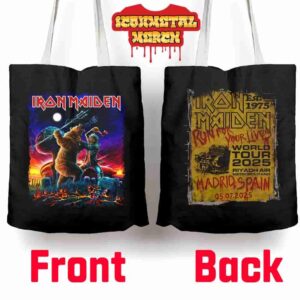 Iron Maiden Run For Your Lives 2025 Tour Madrid At Riyadh Air Metropolitano Madrid Spain On 5th July 2025 Tote Bag