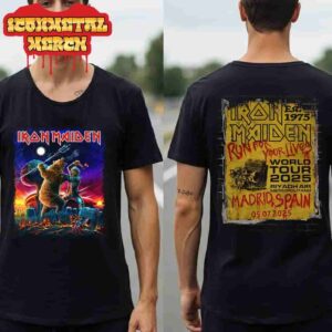Iron Maiden Run For Your Lives 2025 Tour Madrid Tee At Riyadh Air Metropolitano Madrid Spain On 5th July 2025 Two Sided Classic T-Shirt Classic T-Shirt