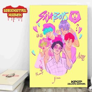 KPop Demon Hunters Saja Boys Premium Poster Netflix Merch Limited Wall Decor Poster Canvas
