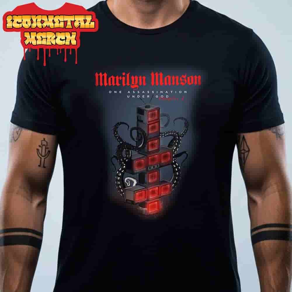 Marilyn Manson Fan Art Poster For The Song One Assassination Under God Chapter 1 Classic T-Shirt Marilyn Manson Fan Art Poster For The Song One Assassination Under God Chapter 1 Classic T-Shirt