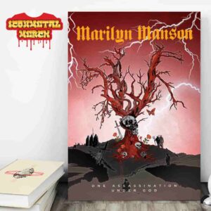 Marilyn Manson Fan Art Poster For The Song One Assassination Under God Wall Decor Poster Canvas