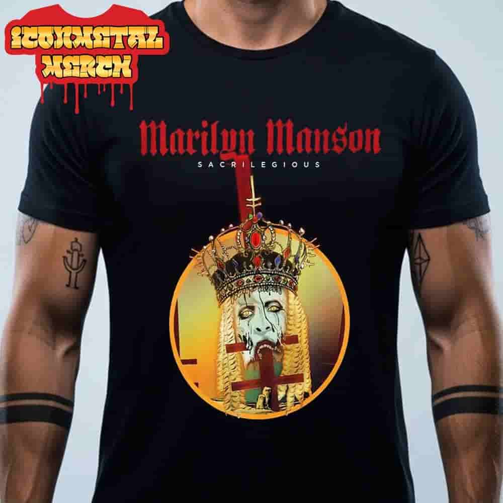 Marilyn Manson Fan Art Tee For The Song Sacrilegious Classic T-Shirt Marilyn Manson Fan Art Tee For The Song Sacrilegious Classic T-Shirt