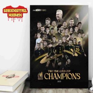 Mexico Is Two-Time Campeones Concacaf Gold Cup Champions 2025 Wall Decor Poster Canvas