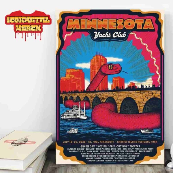 Minnesota Yacht Club Festival Artwork Event Poster At Harriet Island Regional Park St Paul Minnesota On July 18-20 2025 Wall Decor Poster Canvas