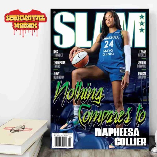Napheesa Collier Minnesota Lynx On Slam 257 Magazine Lastest Cover Nothing Compares To 2025 WNBA Wall Decor Poster Canvas