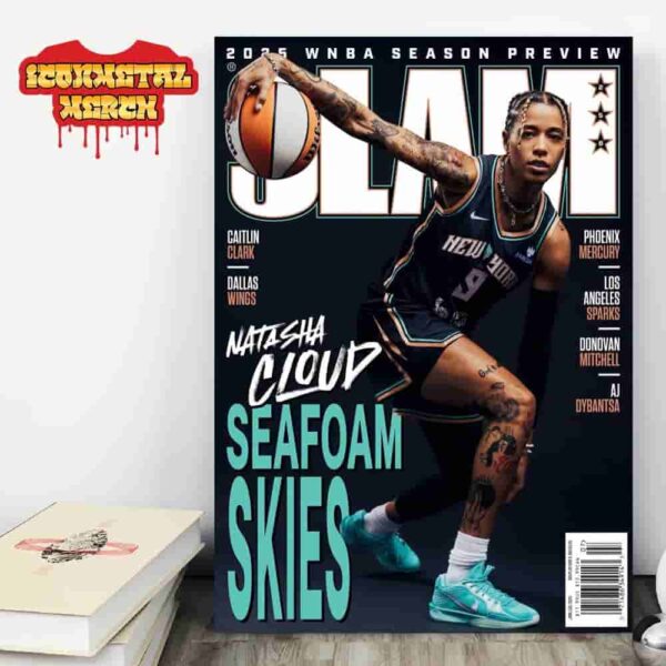 Natasha Cloud New York Liberty On Slam 256 Magazine Lastest Cover Seafoam Skies 2025 WNBA Wall Decor Poster Canvas