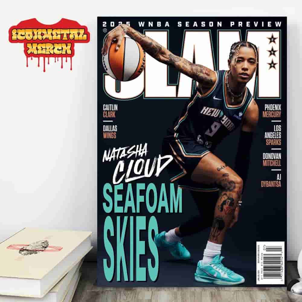 Natasha Cloud New York Liberty On Slam 256 Magazine Lastest Cover Seafoam Skies 2025 WNBA Wall Decor Poster Canvas Natasha Cloud New York Liberty On Slam 256 Magazine Lastest Cover Seafoam Skies 2025 WNBA Wall Decor Poster Canvas