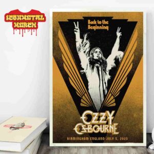 Ozzy Osbourne Back To The Beginning Event With Black Sabbath At Villa Park Birmingham On July 5th 2025 Wall Decor Poster Canvas