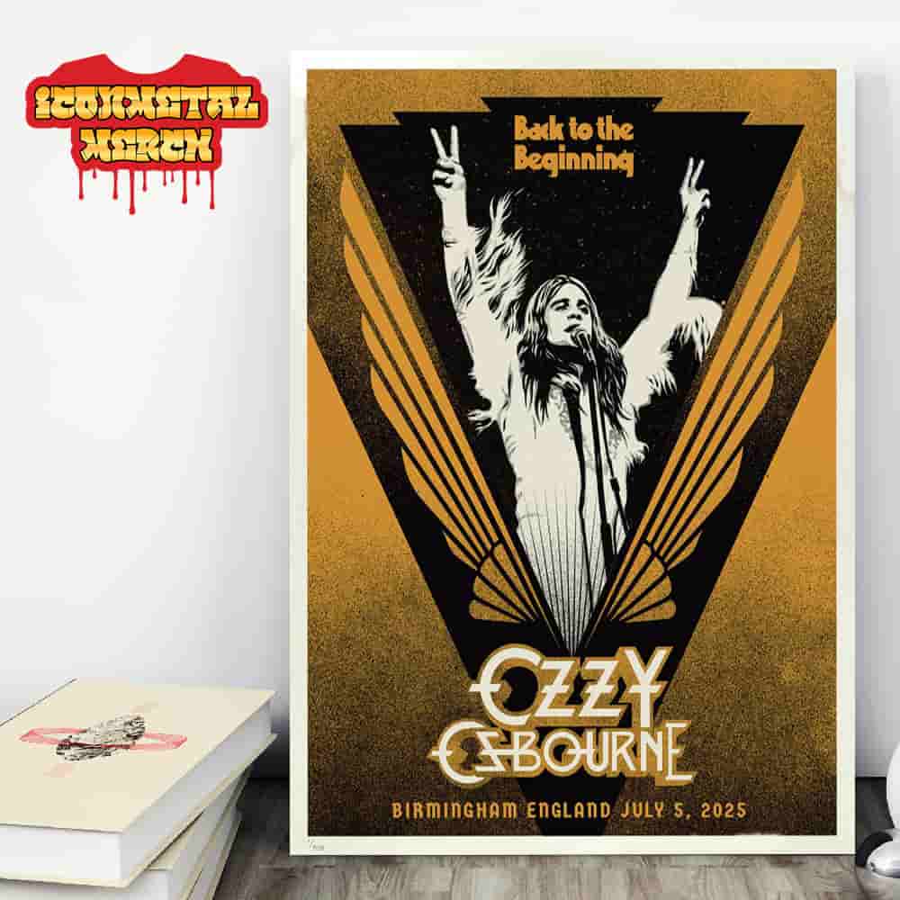 Ozzy Osbourne Back To The Beginning Event With Black Sabbath At Villa Park Birmingham On July 5th 2025 Wall Decor Poster Canvas Ozzy Osbourne Back To The Beginning Event With Black Sabbath At Villa Park Birmingham On July 5th 2025 Wall Decor Poster Canvas