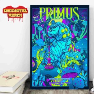 Primus Onward And Upward Tour 2025 Artwork Poster At The Rooftop At Pier 17 New York On July 21st 2025 Wall Decor Poster Canvas