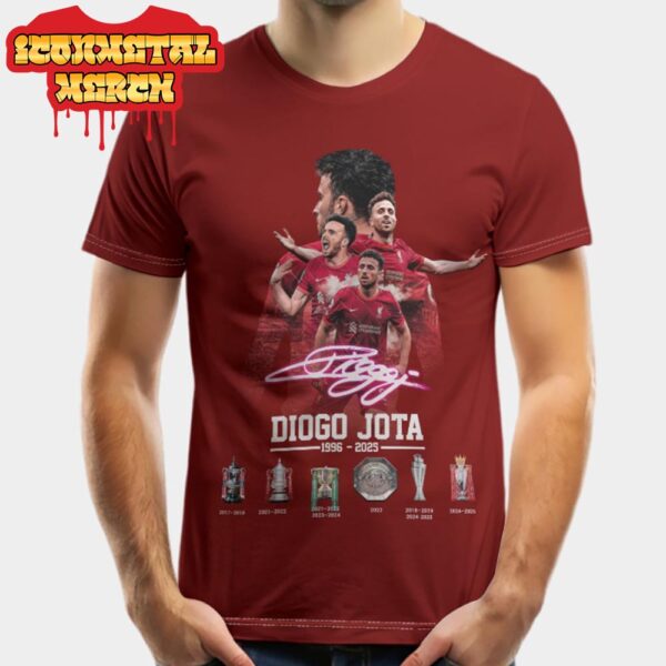 R.I.P Diogo Jota 1996-2025 Thank You For The Memories Signature All Cup He Won In His Career Classic T-Shirt