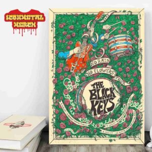 The Black Keys No Rain No Flowers Event Poster For 3 Nights At France From 4th To 6th July 2025 Wall Decor Poster Canvas