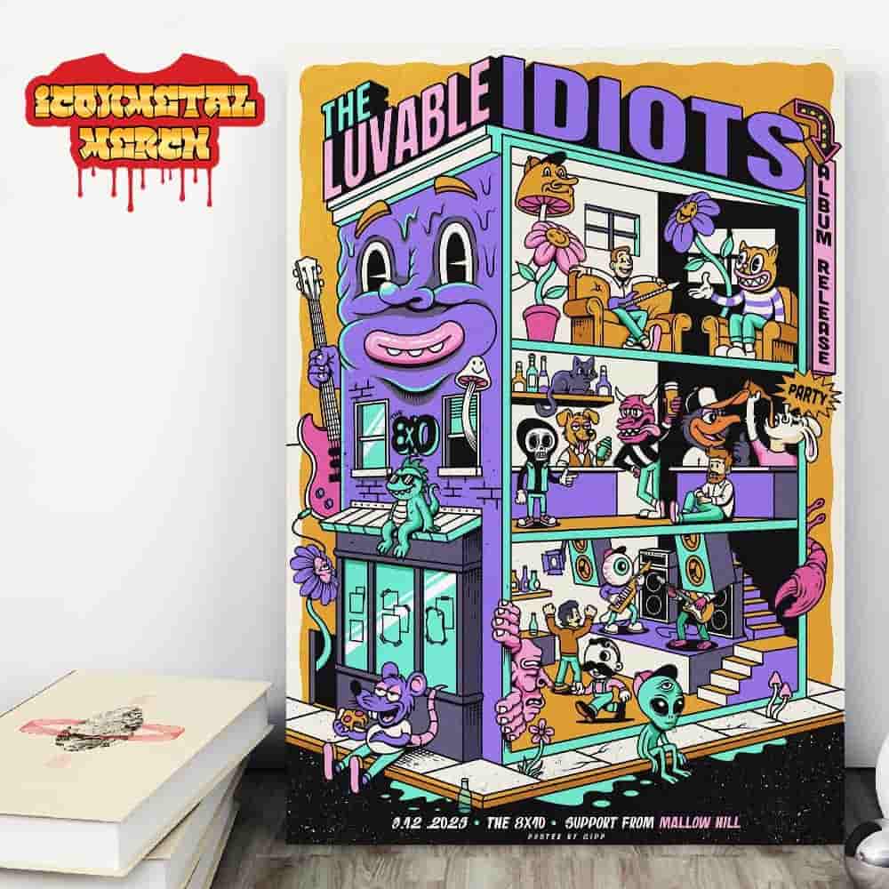 The Luvable Idiots Artwork Poster For New Album Realease Show At 8x10 On September 12th 2025 Wall Decor Poster Canvas The Luvable Idiots Artwork Poster For New Album Realease Show At 8x10 On September 12th 2025 Wall Decor Poster Canvas