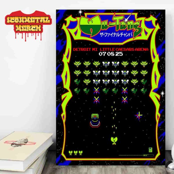 Wu-Tang Clan The Final Chamber Tour 2025 Artwork Poster At Little Caesars Arena Detroit MI On July 8th 2025 Wall Decor Poster Canvas